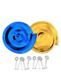Navy & Gold Hanging Swirls 24pcs Birthday Wedding Party Decor