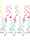 25pcs Musical Note Hanging Swirl Party Decorations Multicolor
