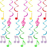 25pcs Musical Note Hanging Swirl Party Decorations Multicolor