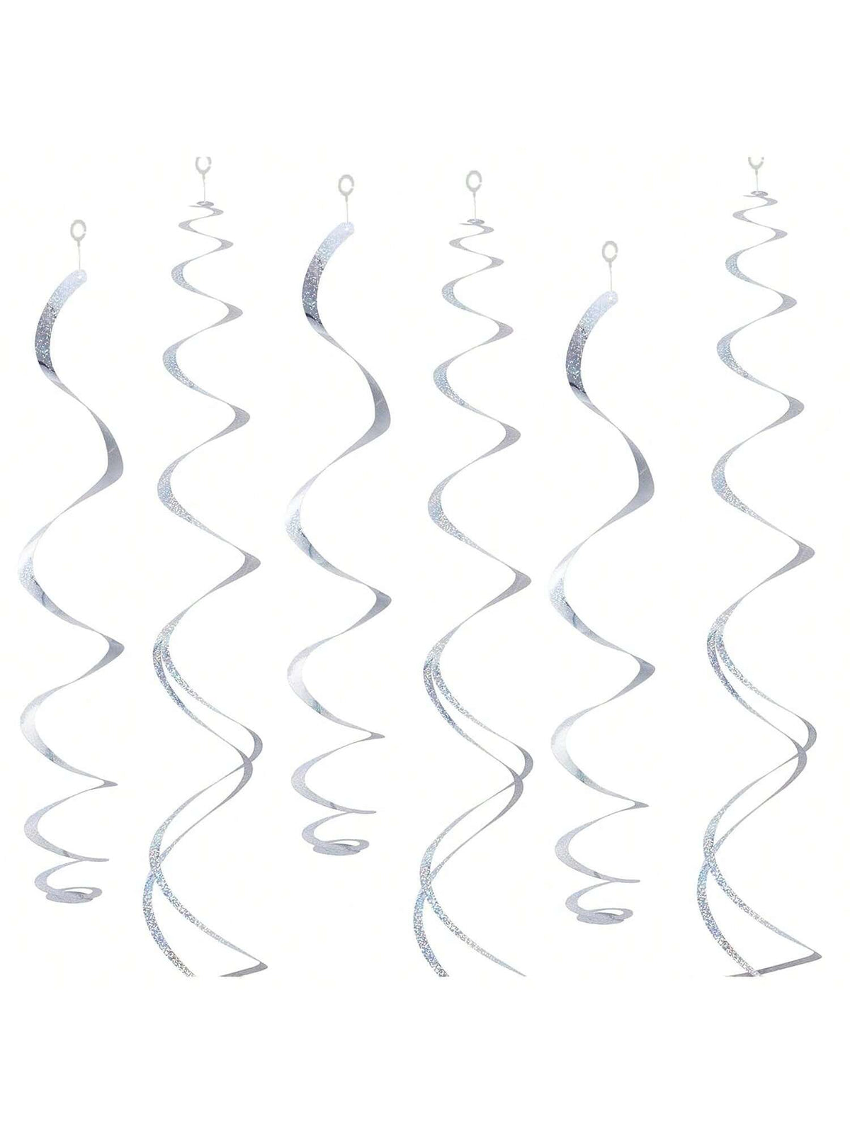 30PCS Silver Hanging Swirls 26 Inch Ceiling Party Decorations