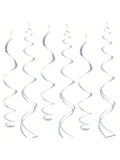 30PCS Silver Hanging Swirls 26 Inch Ceiling Party Decorations