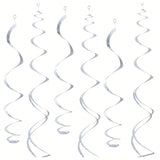 30PCS Silver Hanging Swirls 26 Inch Ceiling Party Decorations