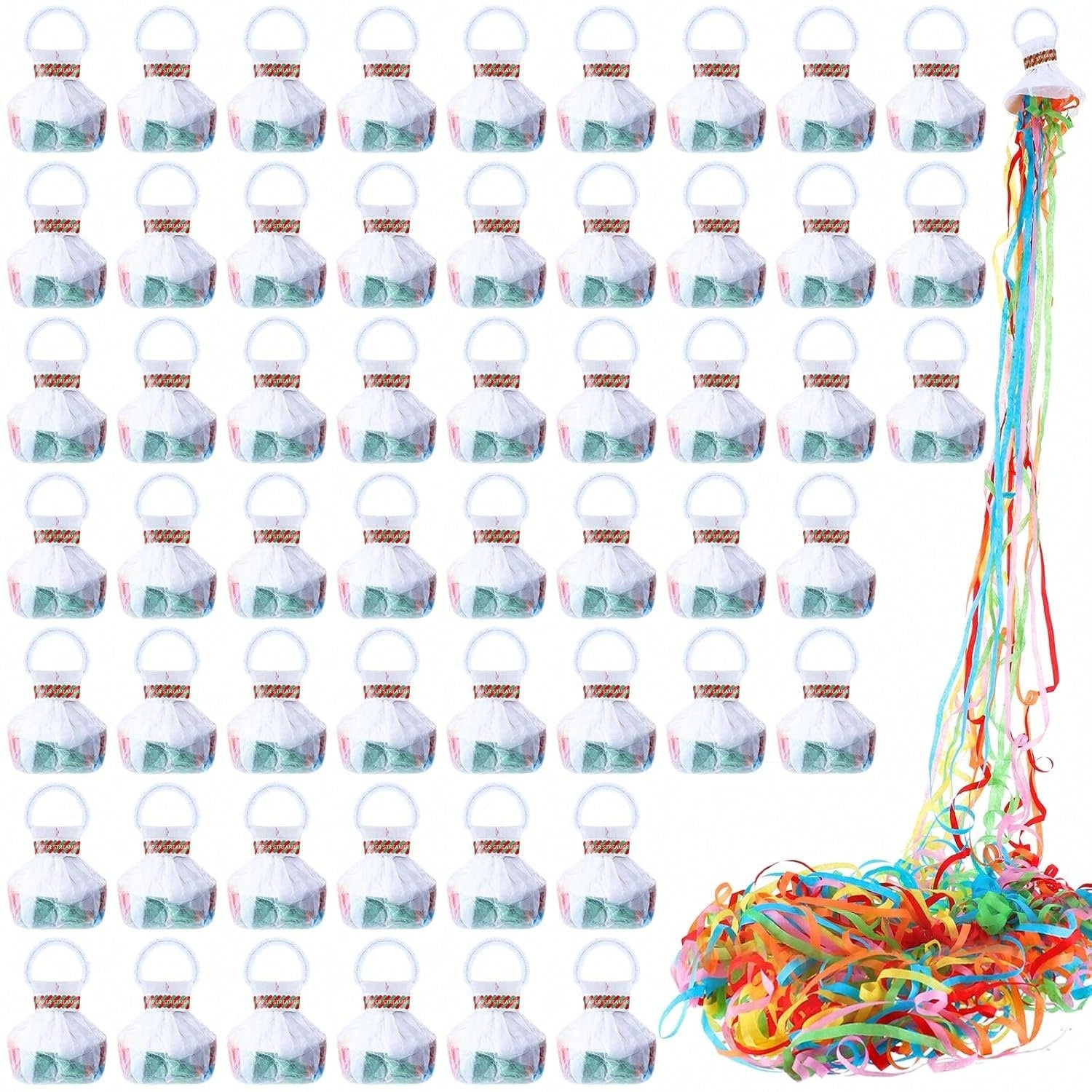30pcs White Hand Throw Streamers No-Mess Confetti for Parties