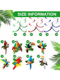 Tropical Birds Party Decorations 30 pcs Toucan Parrot Hanging Swirls for Luau