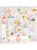 Candy Hanging Swirls 30pcs Candyland Birthday & Sweet Theme Party Decorations