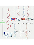 30PCS Airplane Hanging Swirls Party Decorations Birthday & Shower