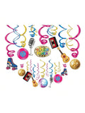 30PCS Disco Hanging Swirl Decorations Retro Party Supplies for Birthday Shower
