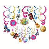 30PCS Disco Hanging Swirl Decorations Retro Party Supplies for Birthday Shower