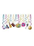 30PCS Disco Hanging Swirl Decorations Retro Party Supplies for Birthday Shower