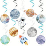 30pcs Space Party Swirl Decorations Solar System Hanging Decor for Kids