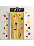 32PCS VIP Party Decorations Set Gold Red Black Stars and Door Curtain