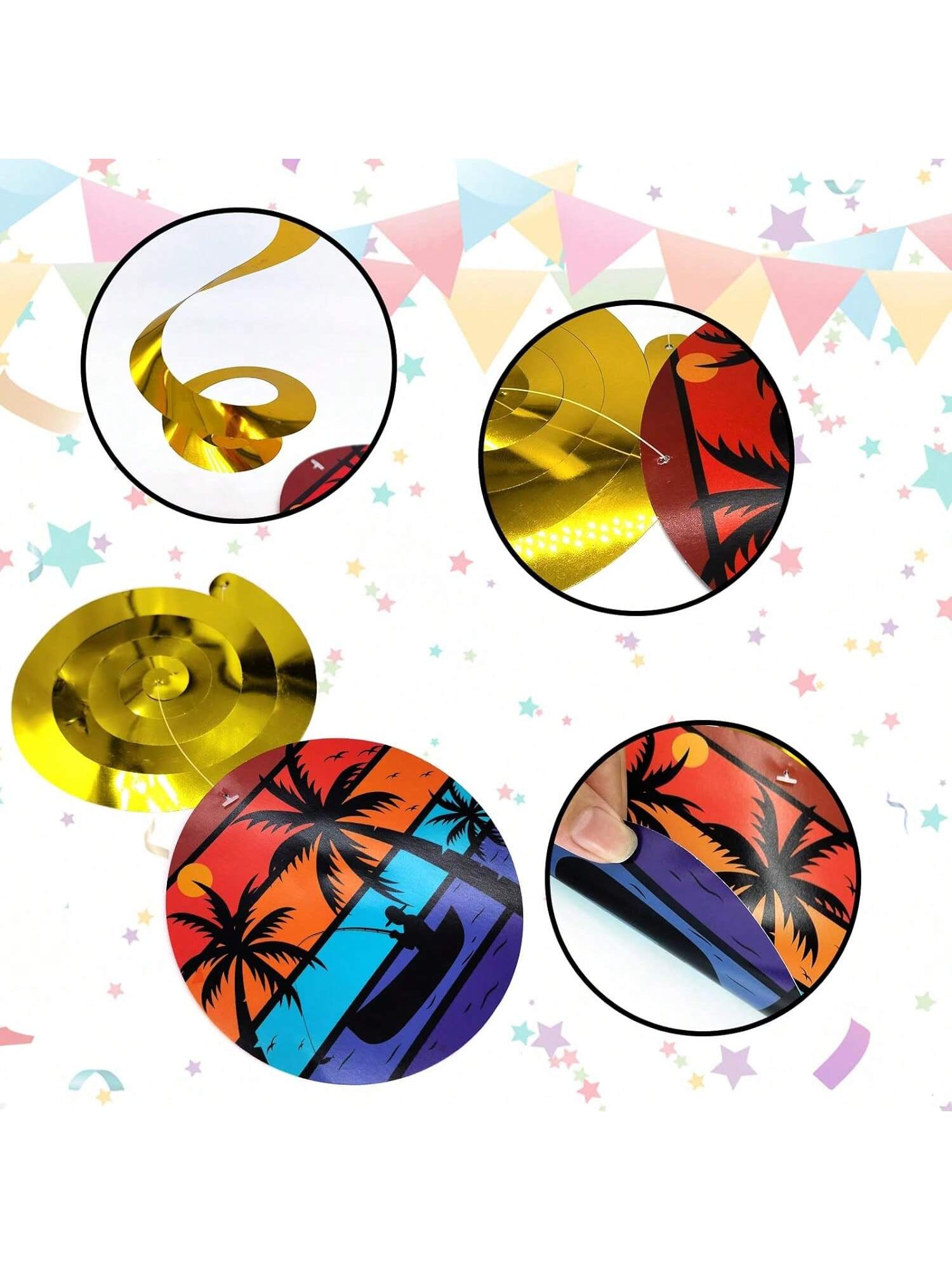 36PCS Happy Retirement Hanging Swirls for Party Decorations