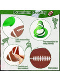 48-Piece Football Party Hanging Swirls and Sports Decor for Birthday and Events