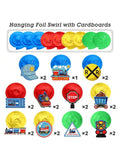 51pcs Train Birthday Party Hanging Swirl Decorations Steam Train Ceiling Decor