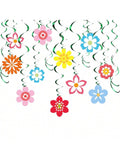 54PCS Summer Flower Hanging Decorations 4x6 Inch for Parties & Showers