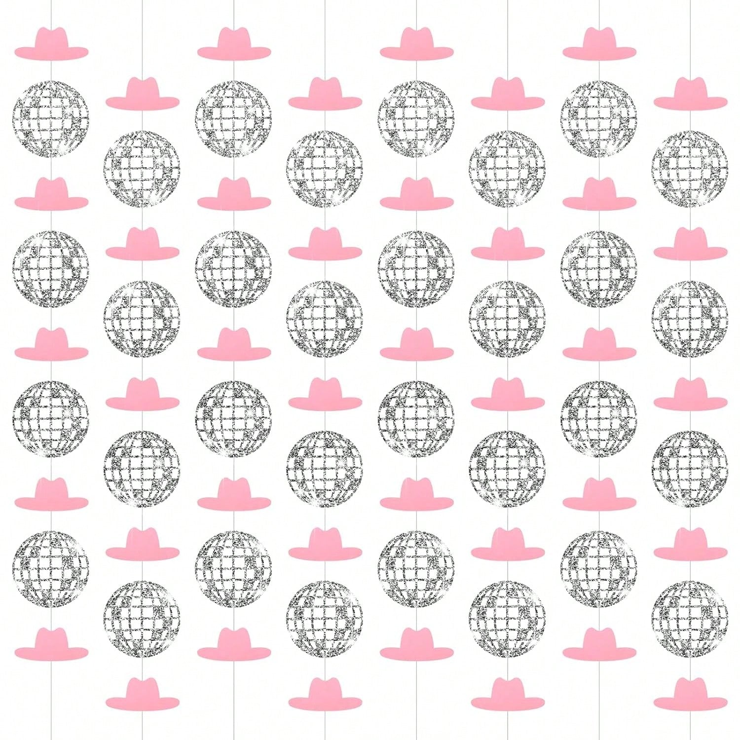 Cow Bachelorette Party Decorations 8pcs Disco Ball Western Pink Party Decor
