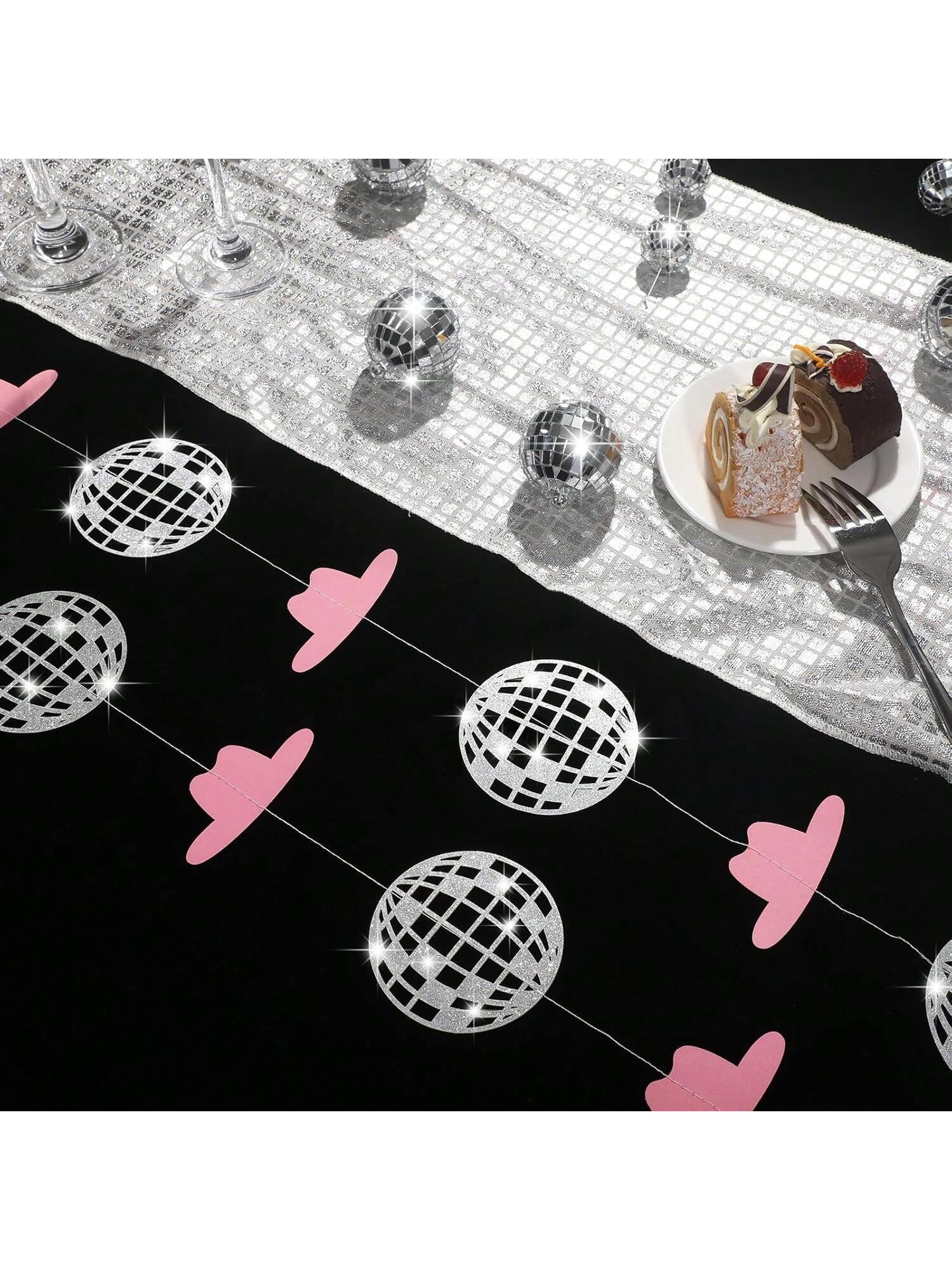 Cow Bachelorette Party Decorations 8pcs Disco Ball Western Pink Party Decor