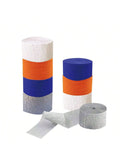 8 Rolls Crepe Paper Streamers Navy Blue Orange White Silver Party Decor
