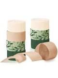 8 Rolls Olive Green Crepe Paper Streamers 82ft for Party DIY Decorations
