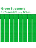 81 Feet Green Party Streamers6 Rolls Green Crepe Paper Streamers Decorations
