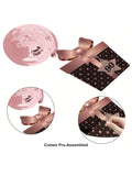 Happy 90th Birthday Hanging Foil Swirls with Cutouts Rose Gold Decor