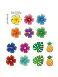 Hawaiian Luau Party Decorations 30 pcs Hanging Hibiscus Foil Swirls Ceiling