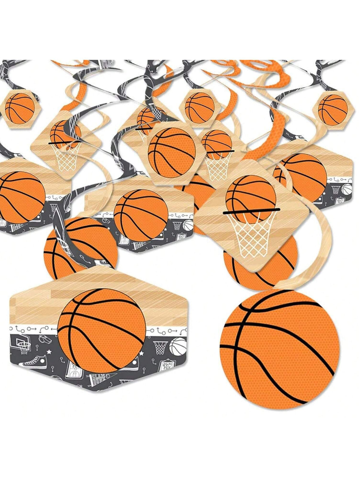Basketball Party Decorations 40 pcs Hanging Swirls for Shower or Birthday