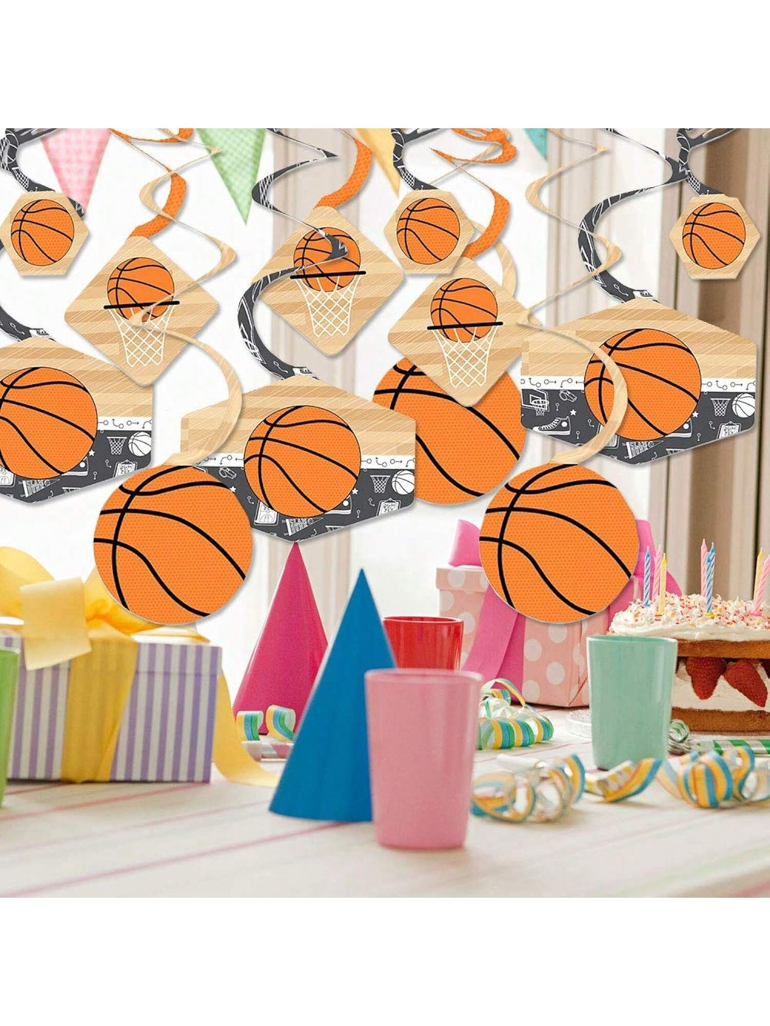 Basketball Party Decorations 40 pcs Hanging Swirls for Shower or Birthday