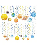 30PCS Outer Space Hanging Swirls Planet Rocket Astronaut Ceiling Party Decor