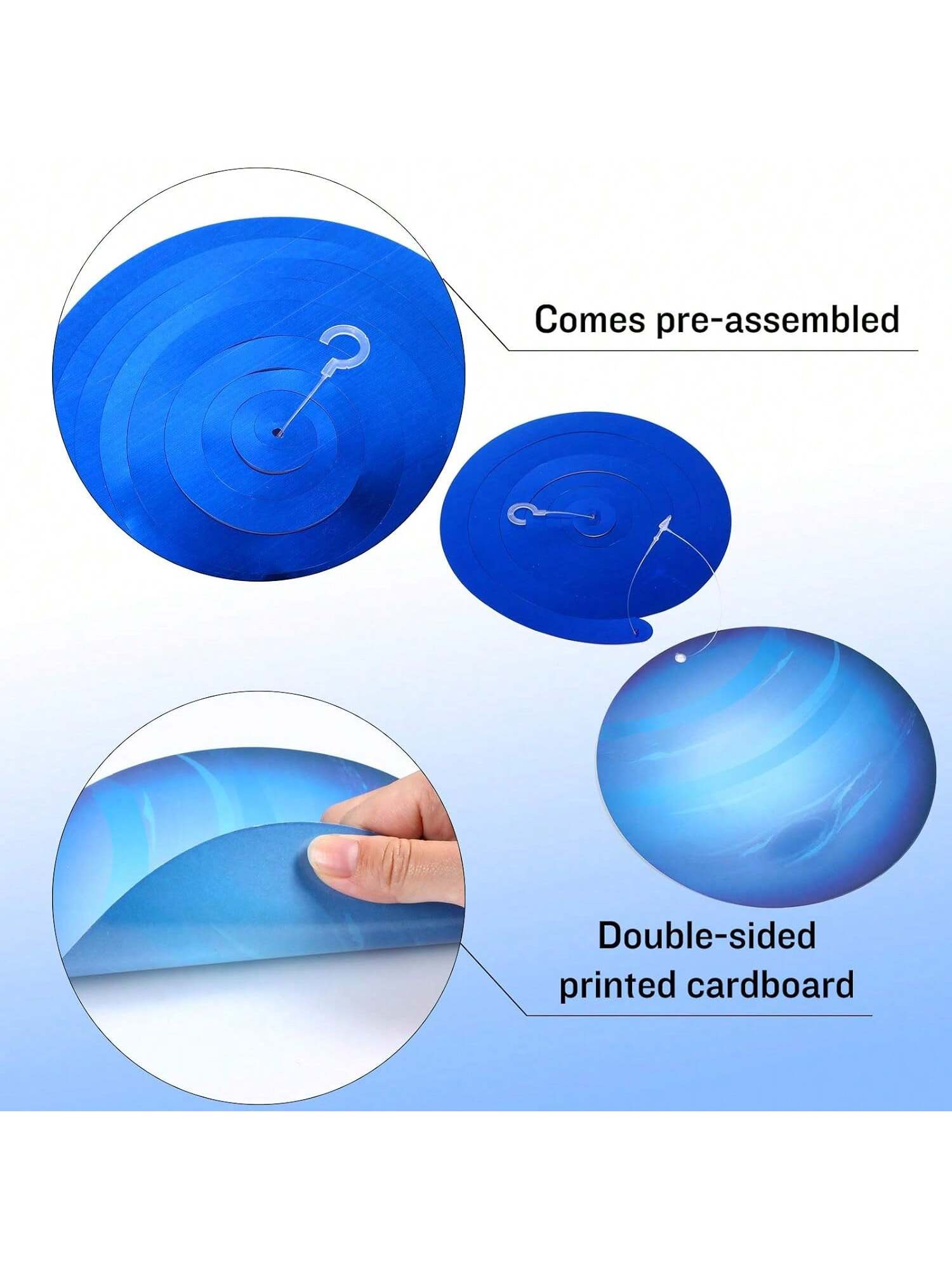 Outer Space Hanging Swirls 30pcs Kids Planet Rocket Birthday Decor