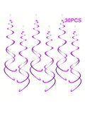 Party Swirl DecorationsHanging Swirl For Ceiling DecorationsPurplePack Of 30