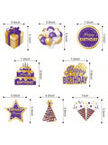 Purple Gold Birthday Hanging Swirls Decorations Ceiling Party Decor