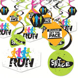 40pcs Running Track Cross Country Marathon Party Hanging Swirl Decorations
