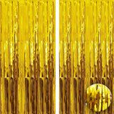 Xtralarge Gold Foil Fringe Curtain 2pcs 6.4x8ft Party & Event Decor