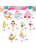 48PCS Hanging Ice Cream Swirl Decorations for Birthday Shower and Party