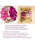 30PCS Sweet 10 Birthday Balloons 12" Pink & Hot Pink with Confetti