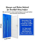 Iridescent Blue Fringe Curtain 2pcs 6.4x8ft Ocean & Party Decor