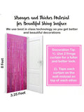 Laser Pink Fringe Curtain 2pcs 6.4x8ft Party & Birthday Decor