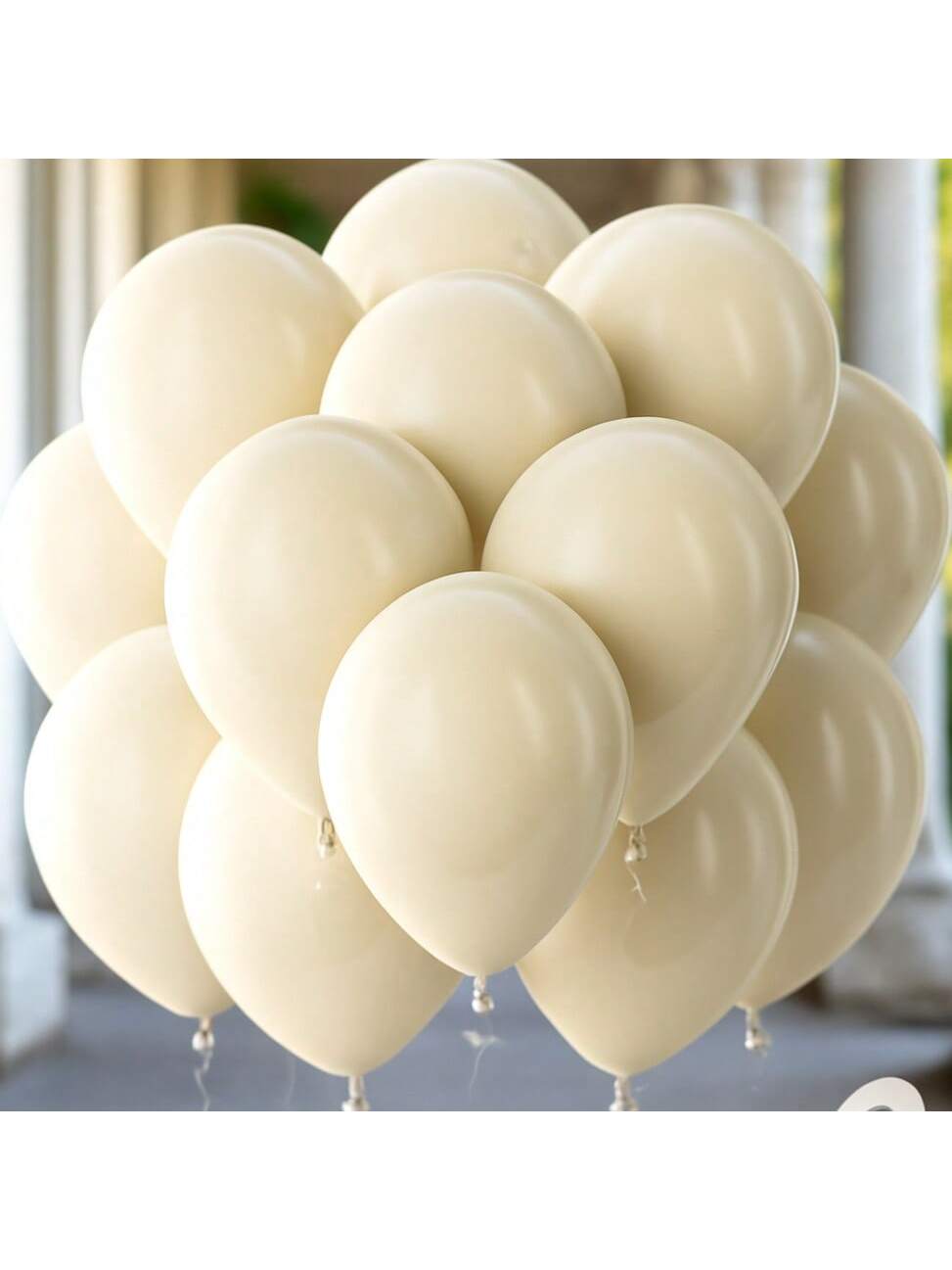 100PCS White Sand 12 Inch Helium Latex Balloons for Birthday Wedding Party Decor