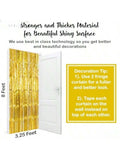 Xtralarge Gold Foil Fringe Curtain 2pcs 6.4x8ft Party & Event Decor