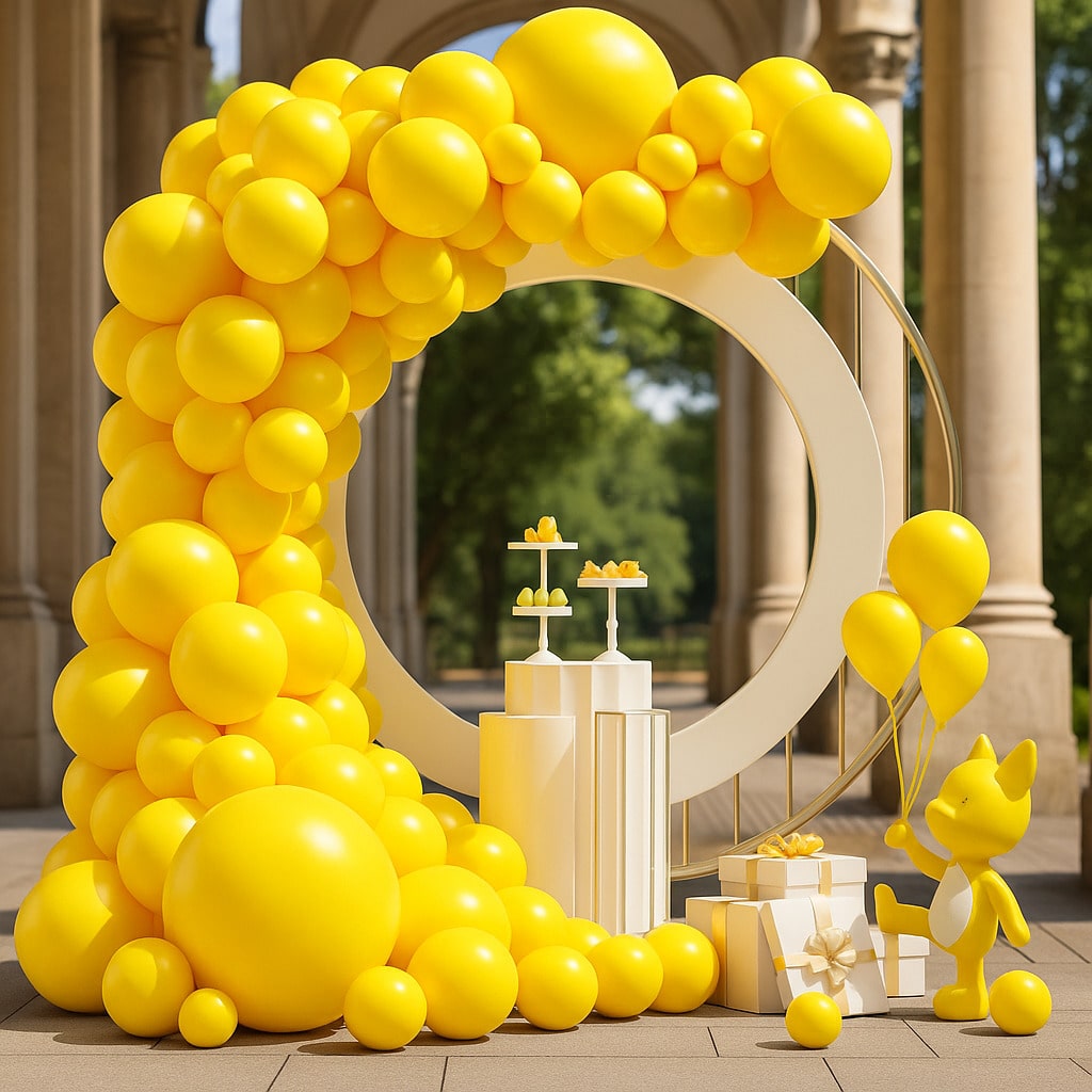 102pcs Pastel Yellow Balloon Arch Kit Light Yellow Garland For Shower Wedding