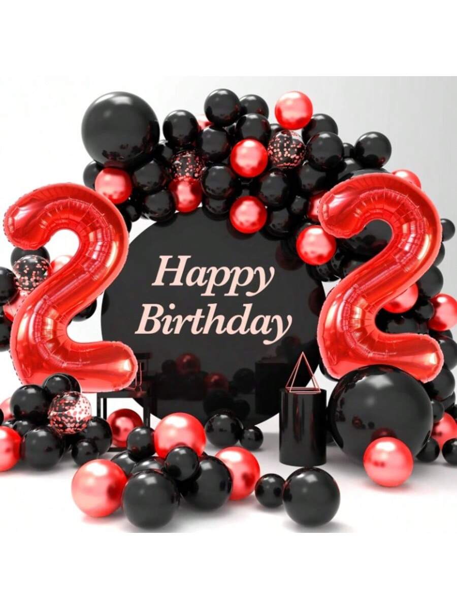 40-Inch Red Number 22 Balloon for Birthday Party Decorations