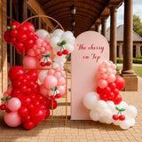 241pcs Cherry Balloon Arch Kit For Birthday, Valentine's Day, & Shower Decorations