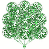 50pc Green Confetti Balloons12  Balloons With Green Confetti For Birthday, Wedding Party