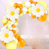132pcs 30in Daisy Balloon Garland Flower Arch for Party Decorations