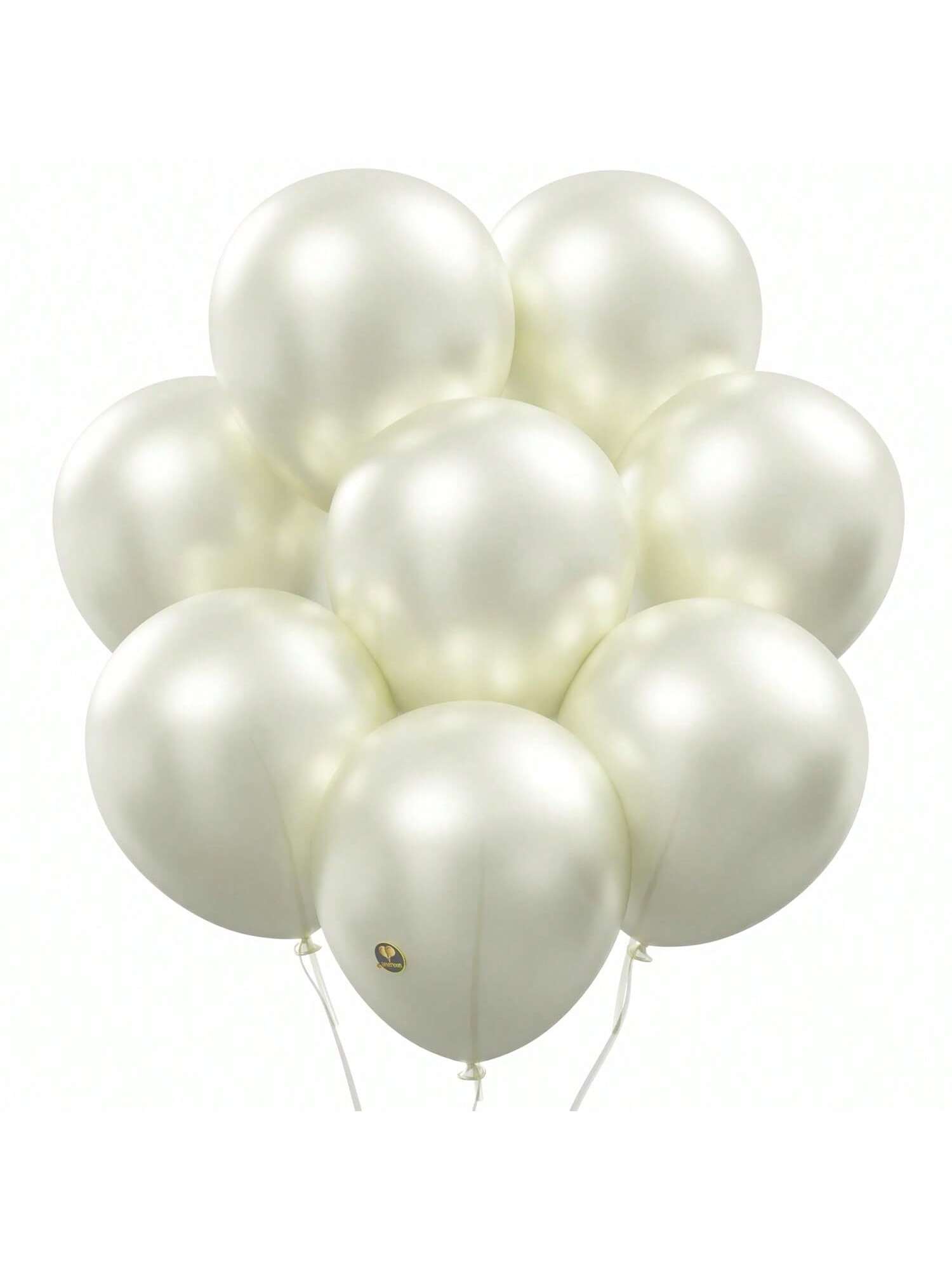 Mini Balloons: 144 White Pearlized  Balloons For Showers & Birthday Parties