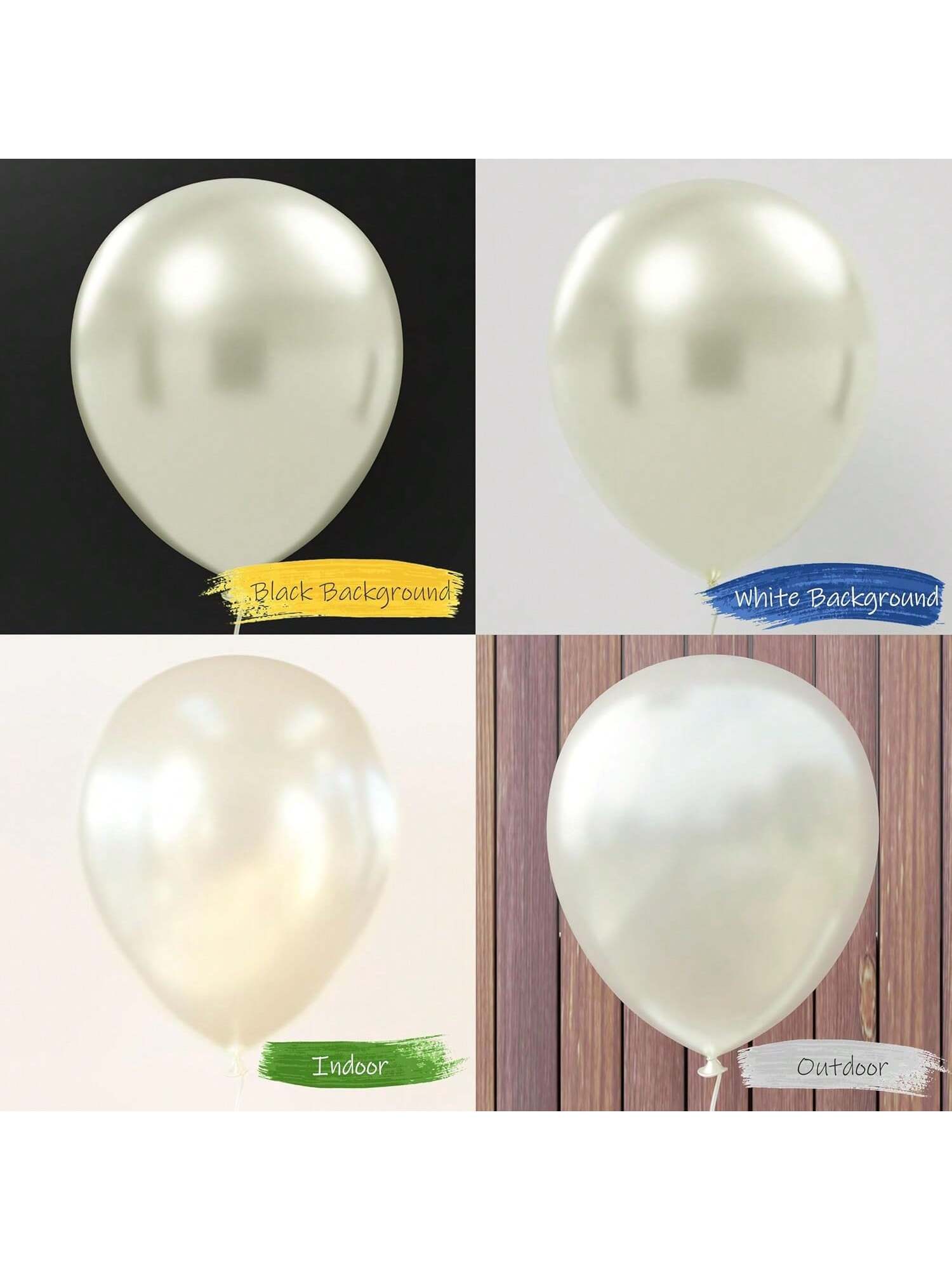 Mini Balloons: 144 White Pearlized  Balloons For Showers & Birthday Parties