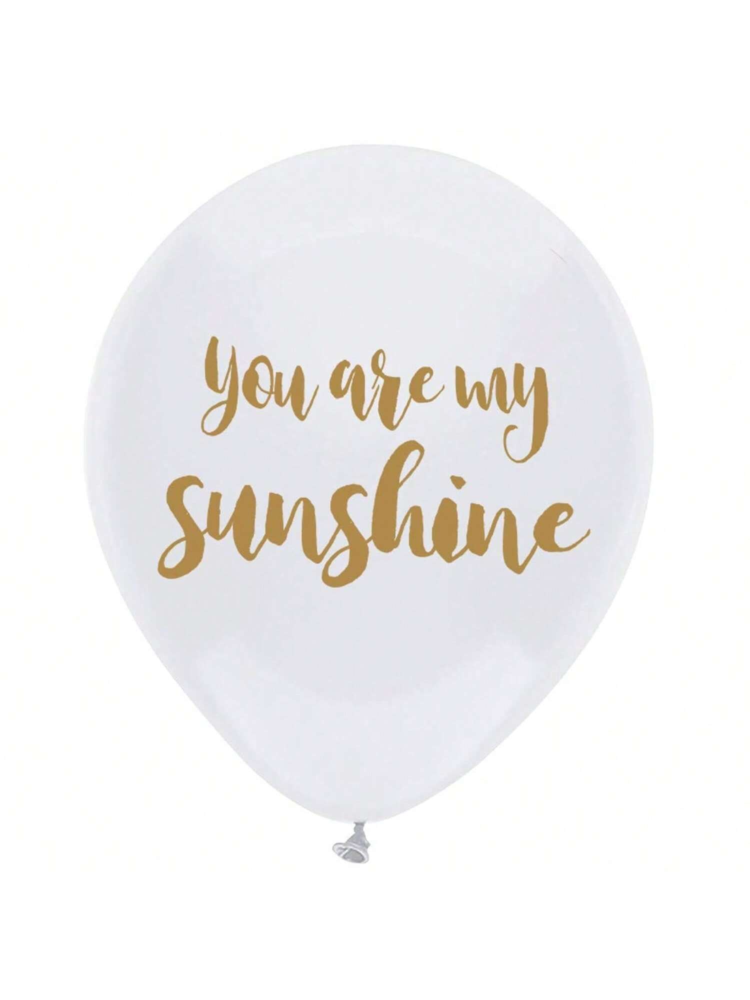 16pcs You Are My Sunshine White & Gold Balloon Set for Parties