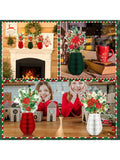9PCS Red Poinsettia Table Centerpieces for Holiday & Party Decor