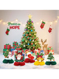 9-Piece Christmas Honeycomb Table Centerpieces for Holiday Party Decor
